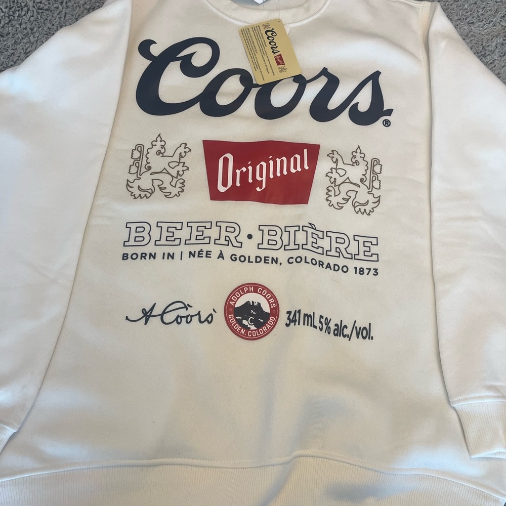 Coors cozy white crewneck